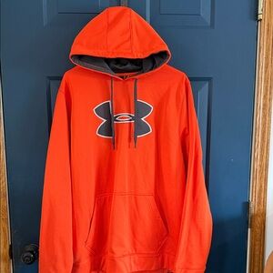 Under Armour Vibrant Orange Hoodie with Black Logo